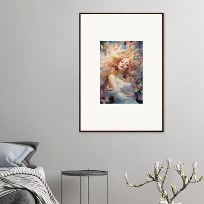 Framed wall art featuring an ethereal portrait for elegant room decor