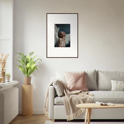 Framed wall art featuring a figure with uplifted arms for stylish room decor, Wing Time