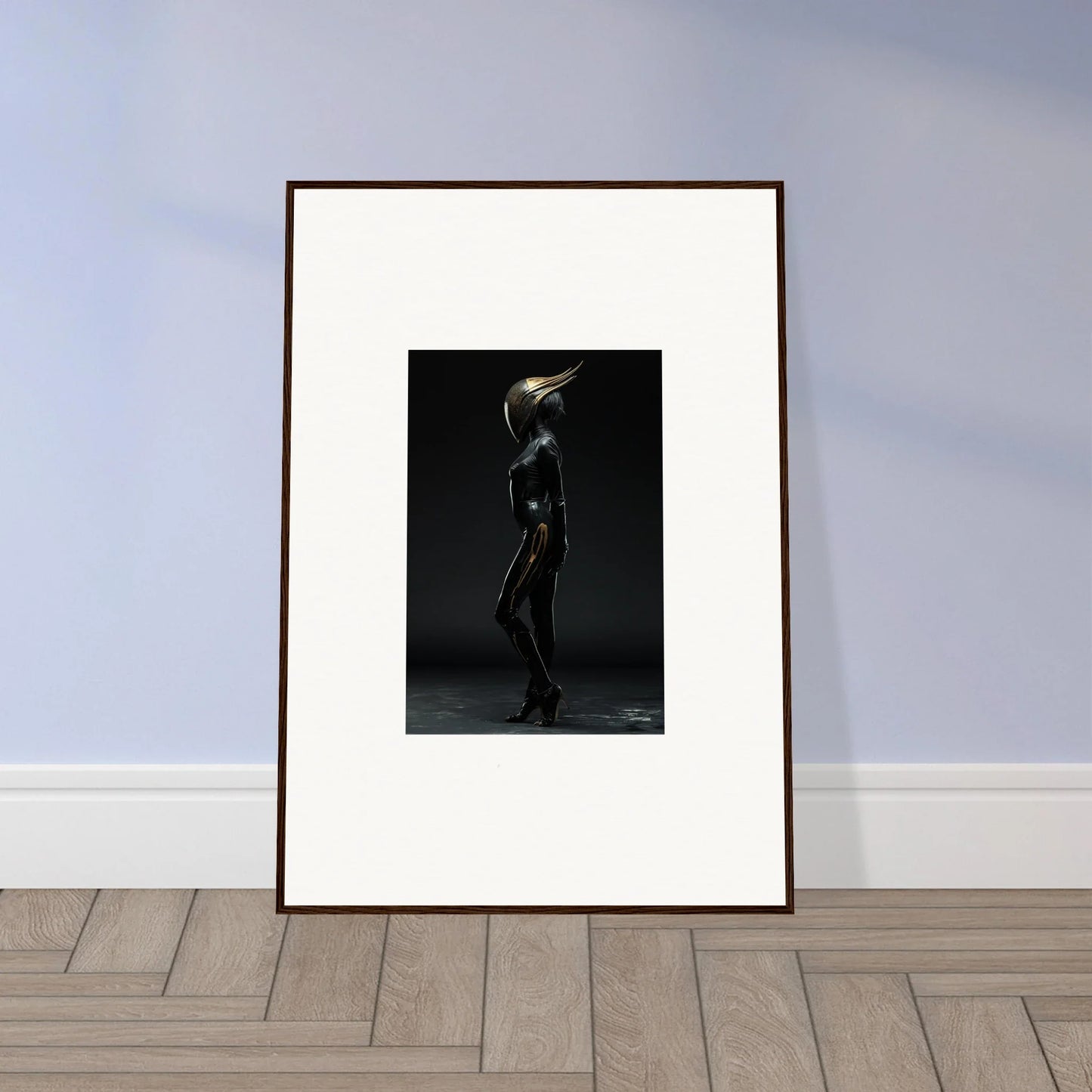 Framed black-and-white nude art for modern room decor, highlighting noise threshold