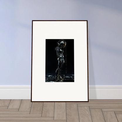 Framed black and white art of a nude figure for stylish room decor and canvas prints