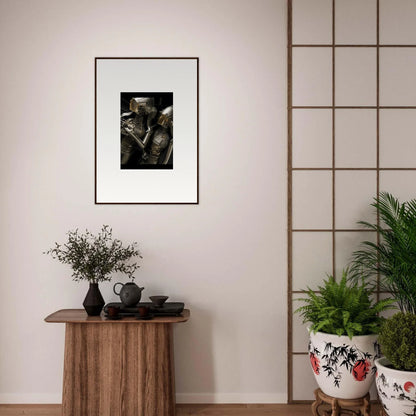 Framed black and white photograph, stylish room decor, part of Alloy Dreams collection