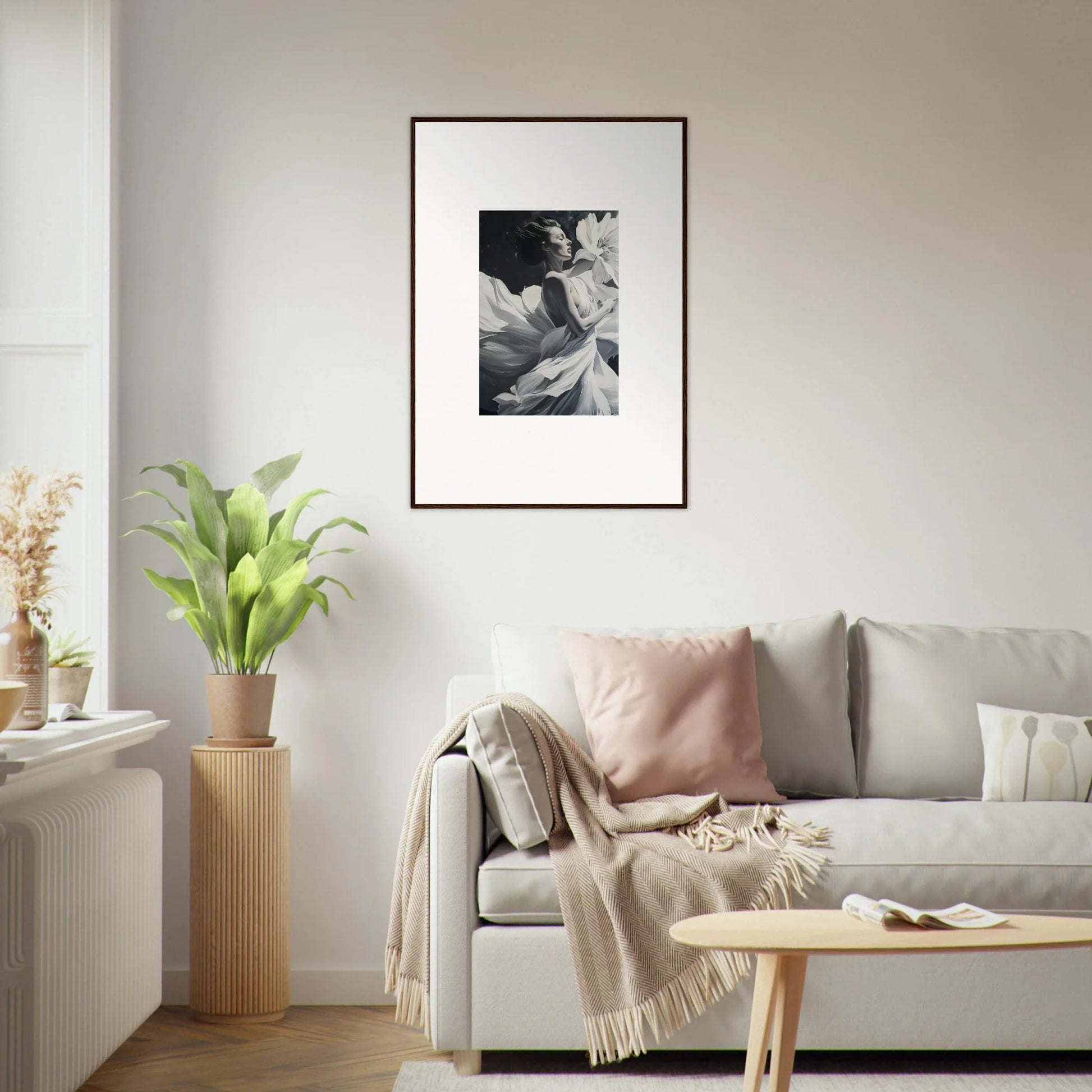 Framed black and white photograph from Dreams Blossom for stylish room decor