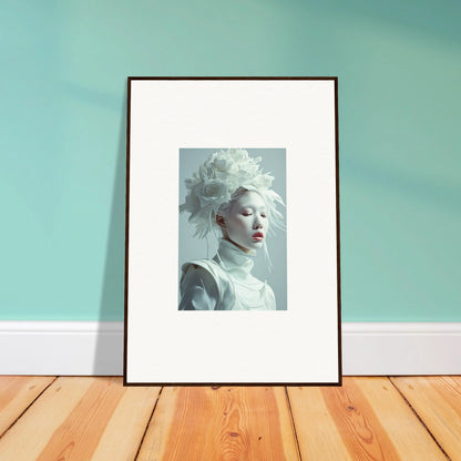 Framed black and white portrait of a florid creature for stylish room decor