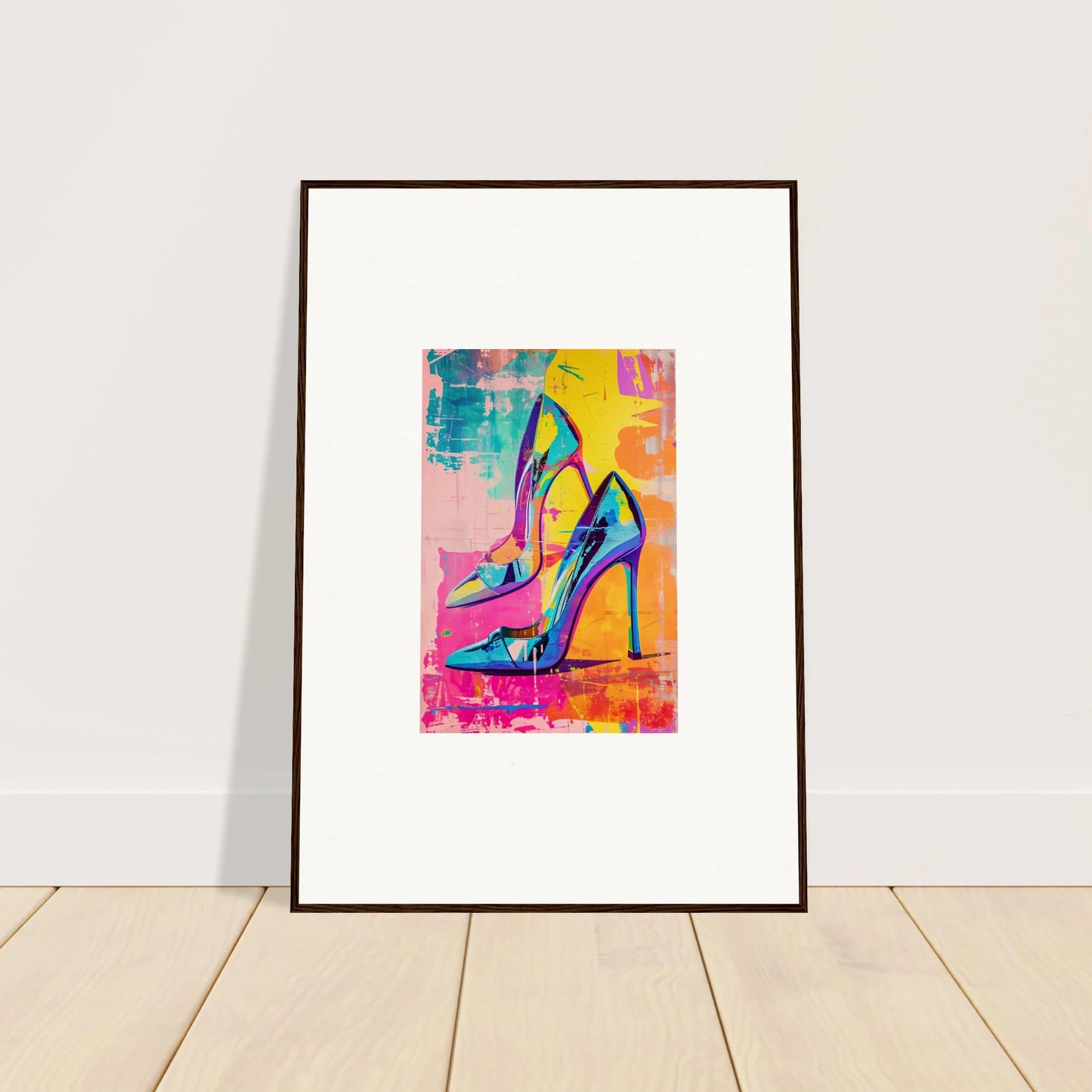 Framed Wall Art of Colorful Heels Reverie for Vibrant Room Decor