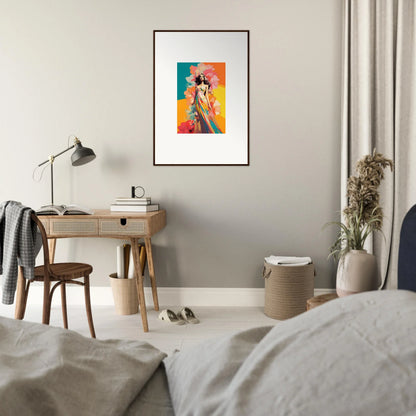 Framed wall art of a person with a camera, perfect for room decor and canvas prints