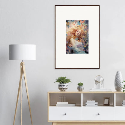 Framed wall art featuring an ethereal romantic scene for elegant room decor