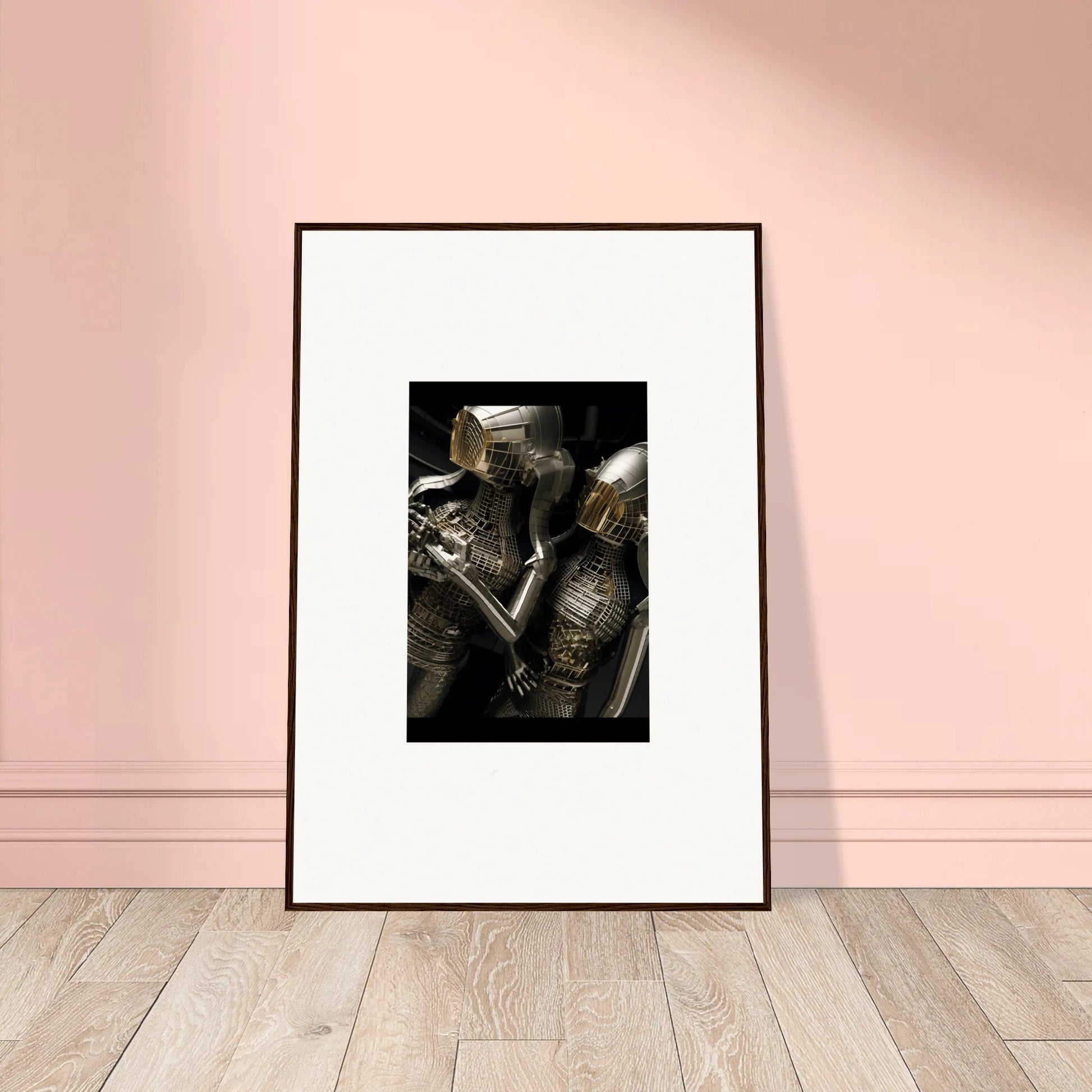 Framed wall art featuring medieval knight armor pieces for unique room decor in Alloy Dreams