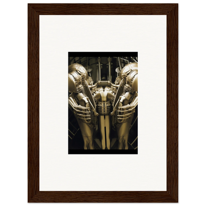 Framed wall art of metallic armor figures for Dreams Ballet room decor