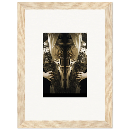 Framed wall art featuring mirrored torso in ornate clothing for elegant room decor