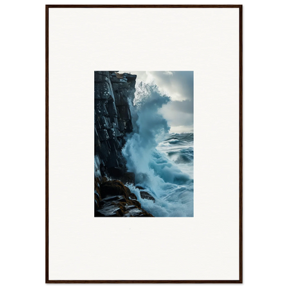 Framed wall art of powerful ocean waves for stunning room decor and baptism translation