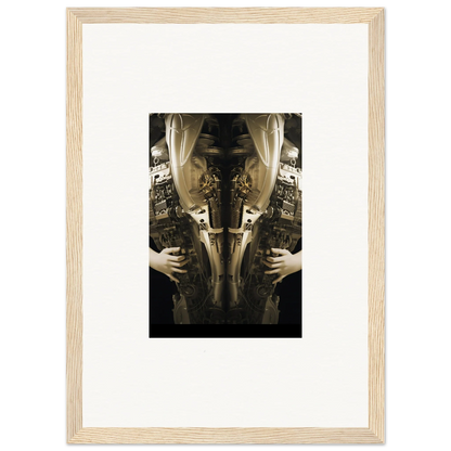 Framed wall art of a mirrored torso image, perfect for elegant room decor