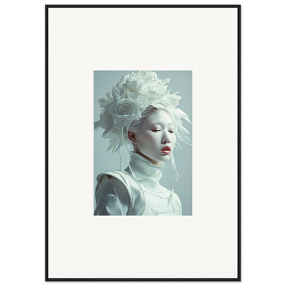 Framed wall art of a Florid Creature with pale skin and white hair for stylish room decor