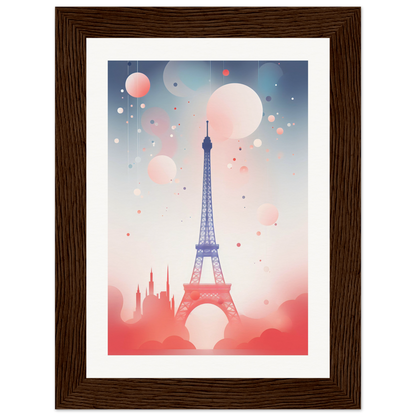 A framed print of the eiff tower in paris