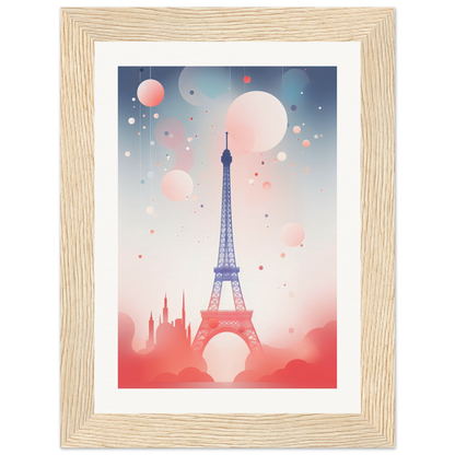 A framed print of the eiff tower in paris