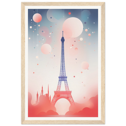 A framed print of the eiff tower in paris