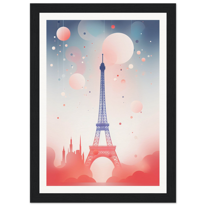 A framed print of the eiff tower in paris