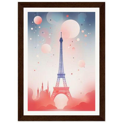 A framed print of the eiff tower in paris