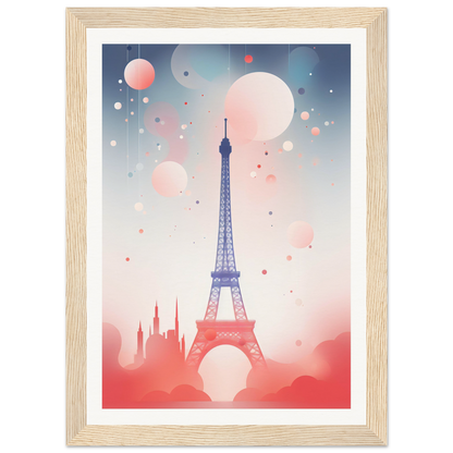 A framed print of the eiff tower in paris