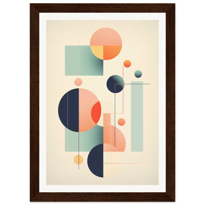 A high quality framed Abstract Geometry O The Oracle Windows™ Collection print with geometric shapes and circles, perfect for my wall.