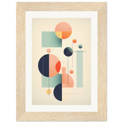 A high quality framed Abstract Geometry O The Oracle Windows™ Collection print with geometric shapes and circles, perfect for my wall.