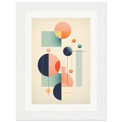 A high quality framed Abstract Geometry O The Oracle Windows™ Collection print with geometric shapes and circles, perfect for my wall.