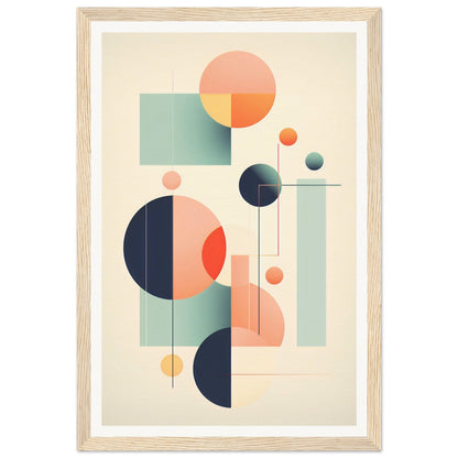 A high quality framed Abstract Geometry O The Oracle Windows™ Collection print with geometric shapes and circles, perfect for my wall.