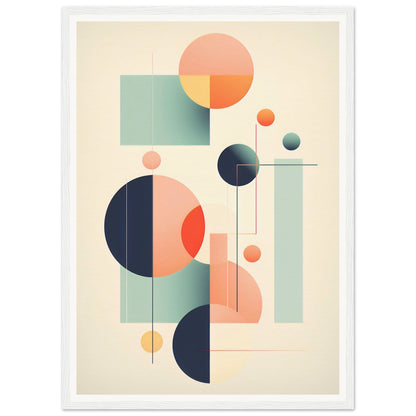 A high quality framed Abstract Geometry O The Oracle Windows™ Collection print with geometric shapes and circles, perfect for my wall.