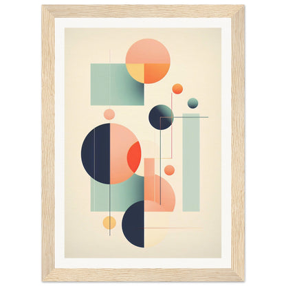 A high quality framed Abstract Geometry O The Oracle Windows™ Collection print with geometric shapes and circles, perfect for my wall.