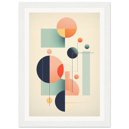 A high quality framed Abstract Geometry O The Oracle Windows™ Collection print with geometric shapes and circles, perfect for my wall.