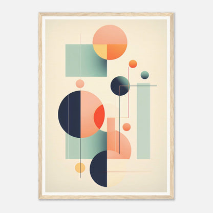 A high quality framed Abstract Geometry O The Oracle Windows™ Collection print with geometric shapes and circles, perfect for my wall.