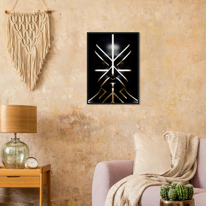 Macramé wall hanging with intricate knotted patterns and fringe.