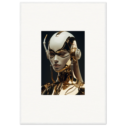 Futuristic humanoid robot art for Aurora Botanical Sonata room decor or framed wall art