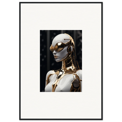 Futuristic humanoid robot with gold accents, ideal for Psyche Glimmer room decor