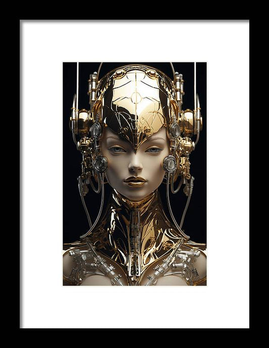 Baroness of techno #1a - framed print - 6.5 x 10 / black /