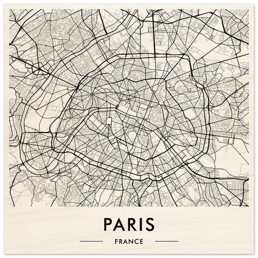 Transform your space with a Paris Map - Wood Prints.