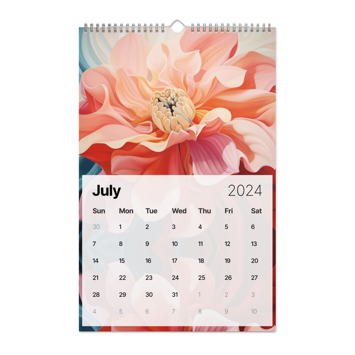 Flowers Are Magic - Wall calendar (2024), perfect for tracking important dates.