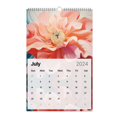 Flowers Are Magic - Wall calendar (2024), perfect for tracking important dates.