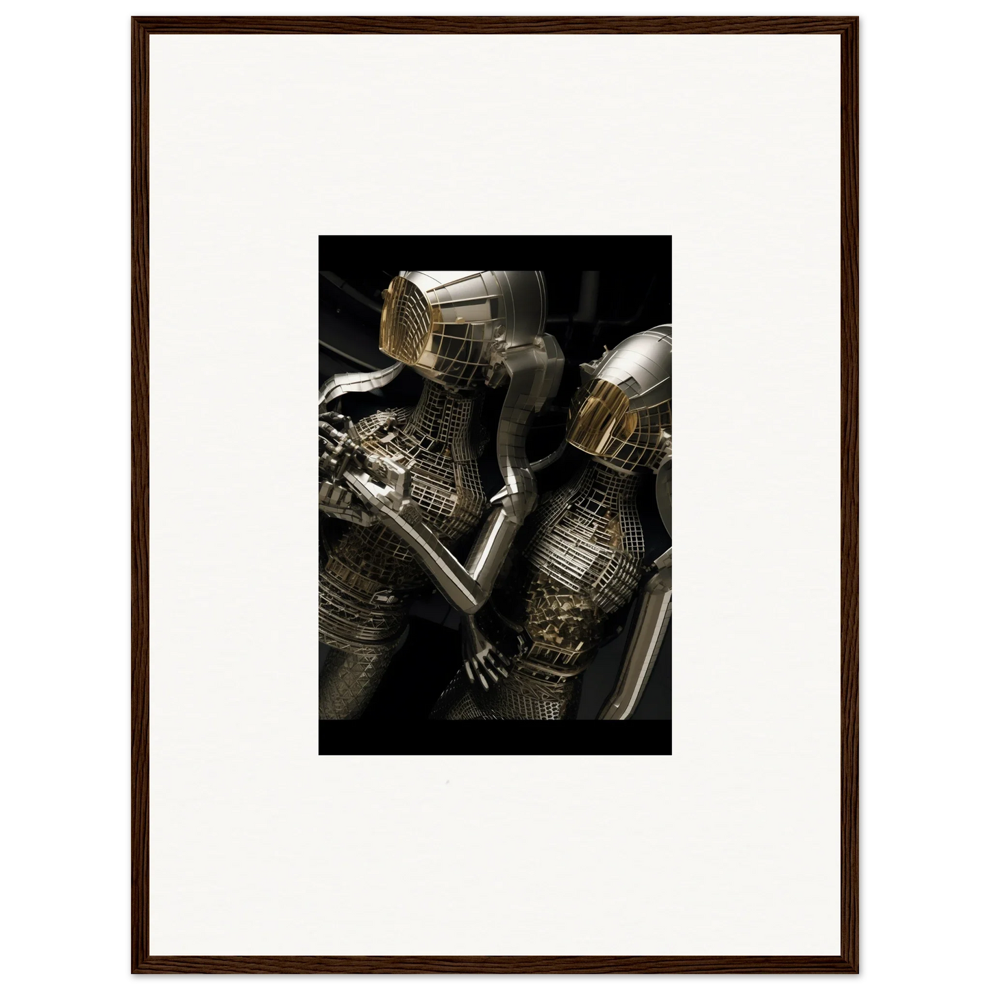 Medieval suit of armor with intricate metalwork for stylish room decor and Alloy Dreams