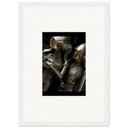 Medieval suit of armor with intricate metalwork for Alloy Dreams room decor wall art