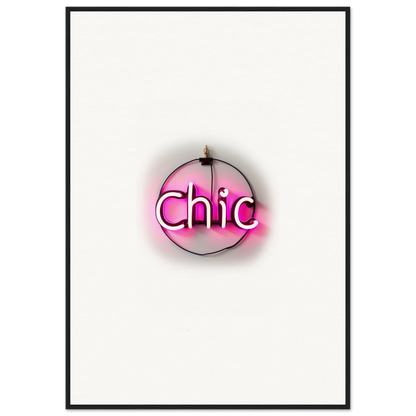 Neon pink chic sign as stylish room decor for Creatively Espress Plaissant framed wall art