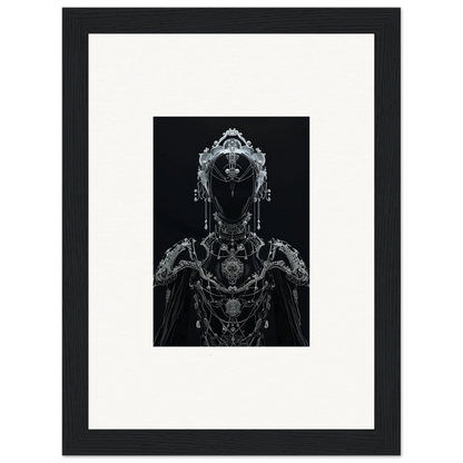 Ornate metallic cyborg figure showcased in Enigma Skein Emsembler framed wall art