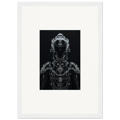 Ornate metallic cyborg figure art for unique Room Decor in the Enigma Skein Emsembler