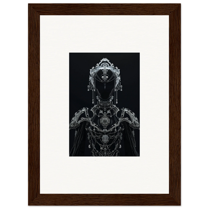 Ornate metallic cyborg with skull face, perfect for Room Decor or Framed Wall Art