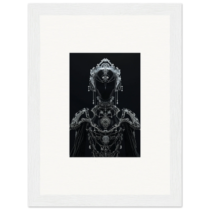 Ornate metallic cyborg figure for Skein Emsembler room decor and framed wall art