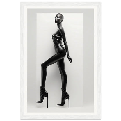 A high quality Levitation The Oracle Windows™ Collection poster of a black mannequin posing on a white background for my wall.