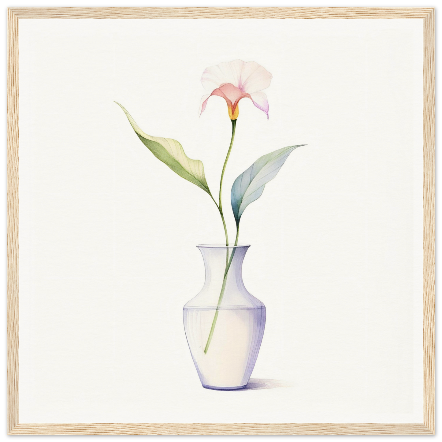 A painting of a flower in a vase