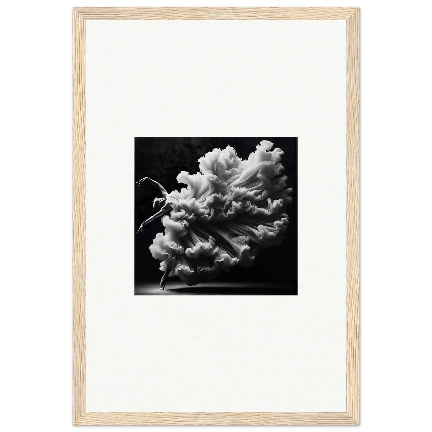 Dramatic black and white photograph of billowing clouds or smoke.