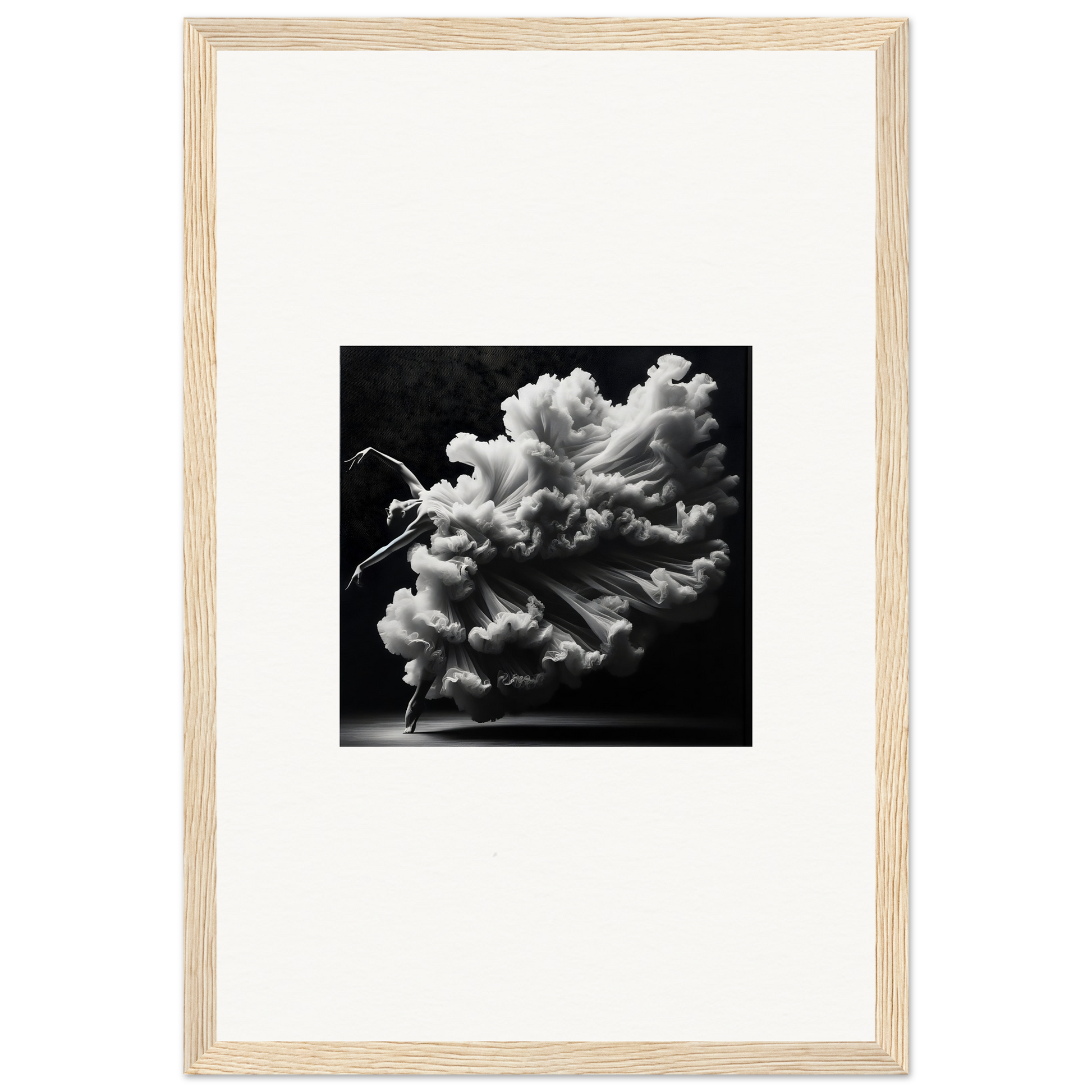 Dramatic black and white photograph of billowing clouds or smoke.