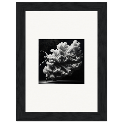 Billowing cloud of white smoke or powder against a dark background.