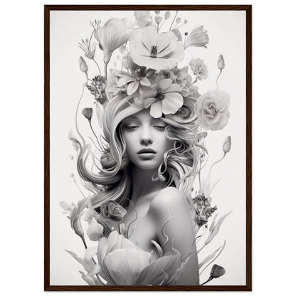 A high quality black and white print poster of the Flowers In Your Head The Oracle Windows™ Collection.